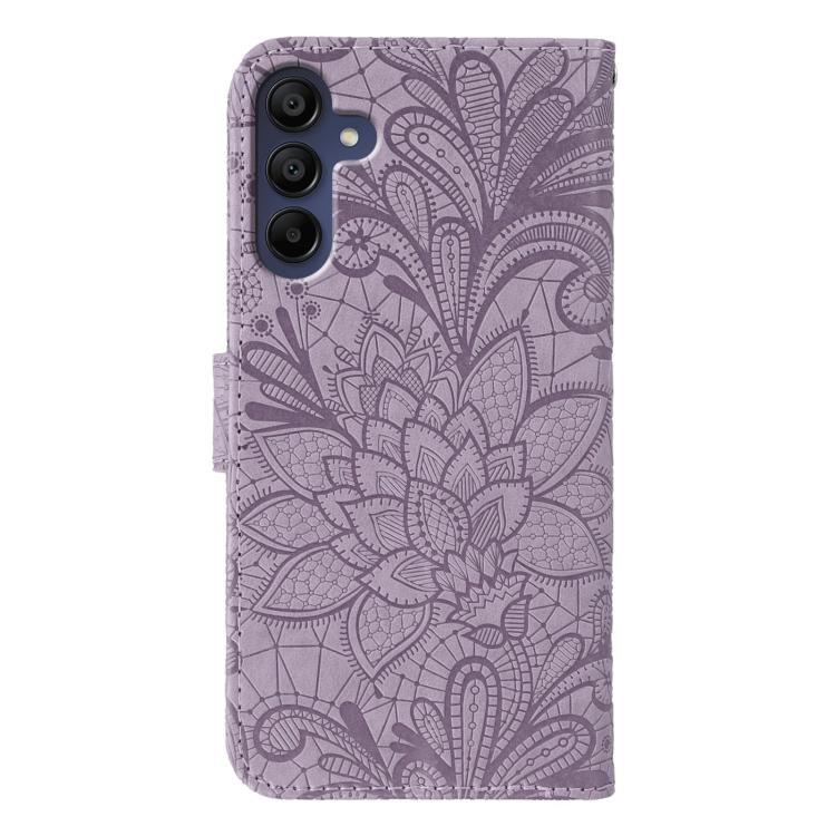 For Samsung Galaxy A36 5G Lace Flower Embossing Flip Leather Phone Case