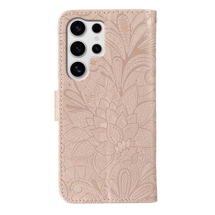 For Samsung Galaxy S24 Ultra 5G Lace Flower Embossing Flip Leather Phone Case