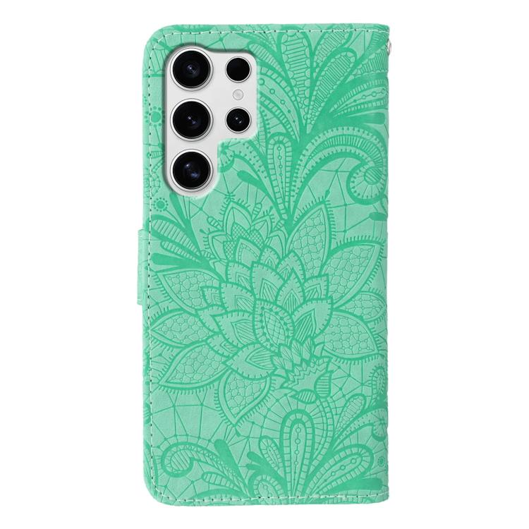 For Samsung Galaxy S24 Ultra 5G Lace Flower Embossing Flip Leather Phone Case