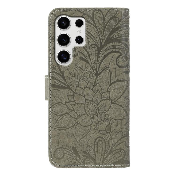 For Samsung Galaxy S25 Ultra 5G Lace Flower Embossing Flip Leather Phone Case