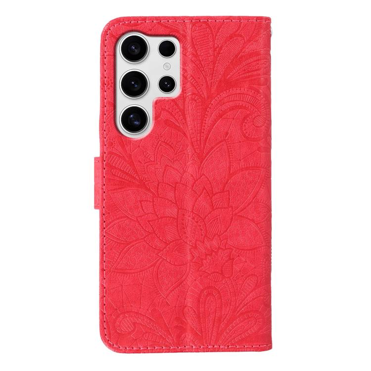 For Samsung Galaxy S25 Ultra 5G Lace Flower Embossing Flip Leather Phone Case