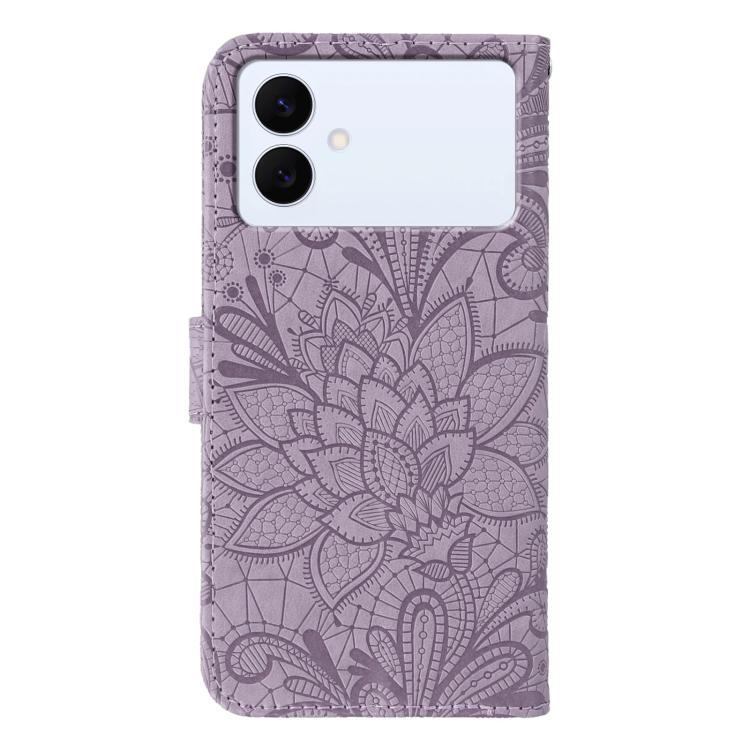 For Samsung Galaxy S26 Edge 5G Lace Flower Embossing Flip Leather Phone Case