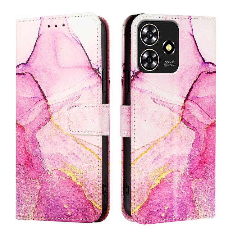 For ZTE Blade A73 4G PT003 Marble Pattern Flip Leather Phone Case