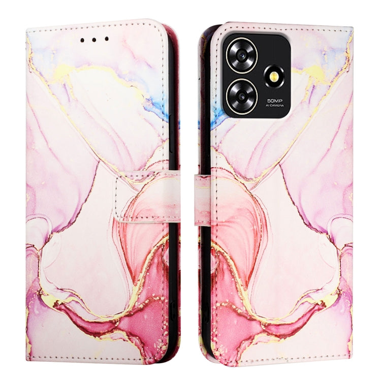 For ZTE Blade A73 4G PT003 Marble Pattern Flip Leather Phone Case