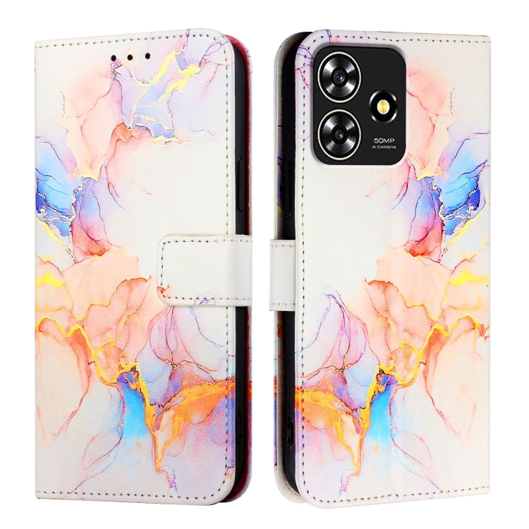 For ZTE Blade A73 4G PT003 Marble Pattern Flip Leather Phone Case