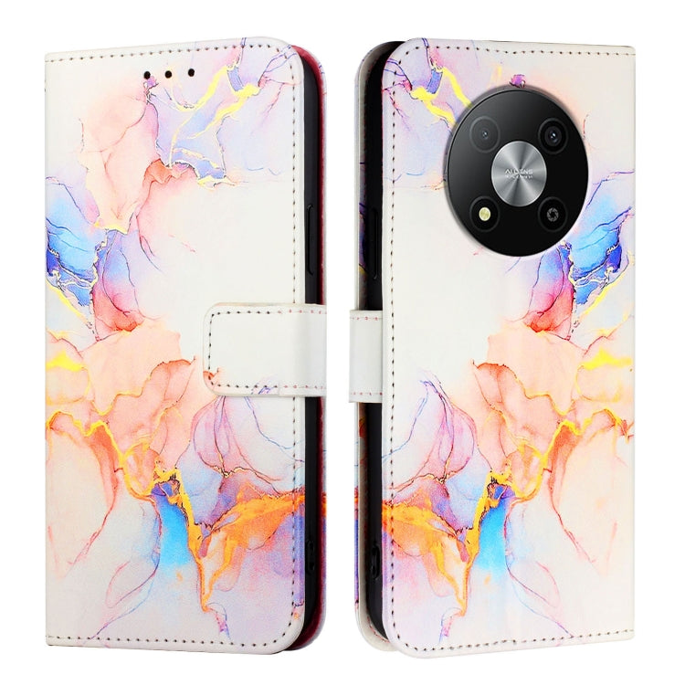 For ZTE Blade A73 5G PT003 Marble Pattern Flip Leather Phone Case