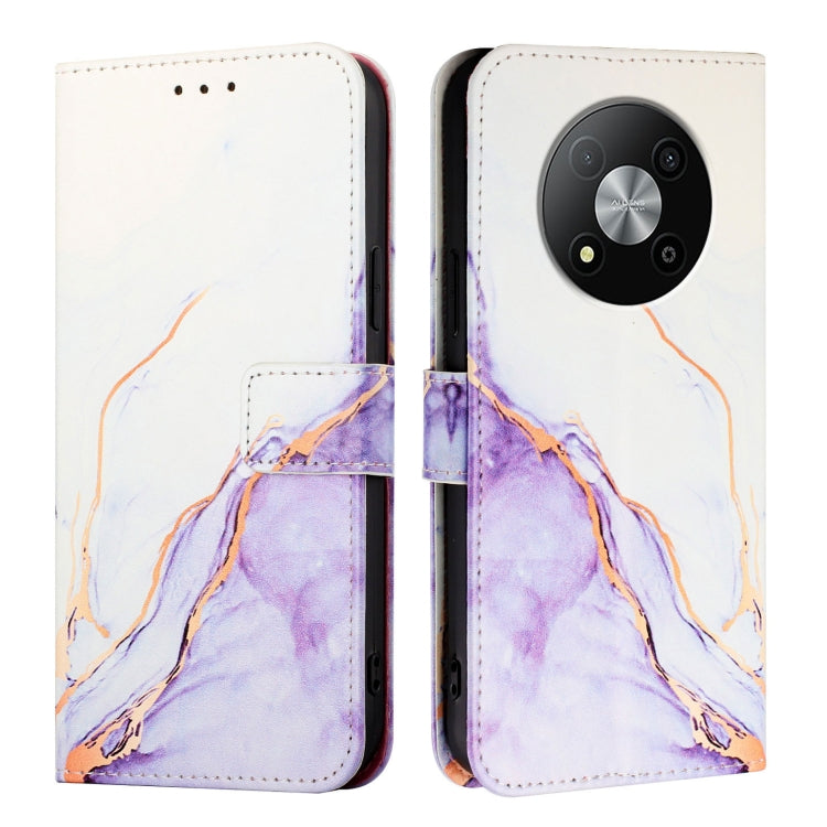 For ZTE Blade A73 5G PT003 Marble Pattern Flip Leather Phone Case
