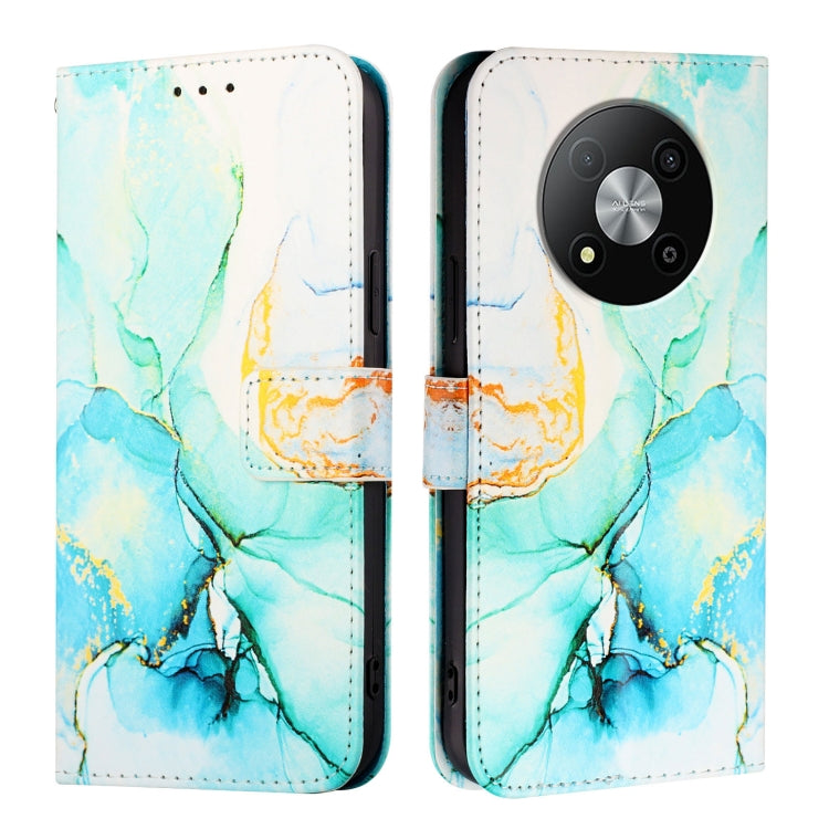 For ZTE Blade A73 5G PT003 Marble Pattern Flip Leather Phone Case