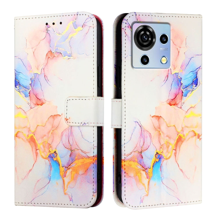 For ZTE Blade V50 Vita PT003 Marble Pattern Flip Leather Phone Case
