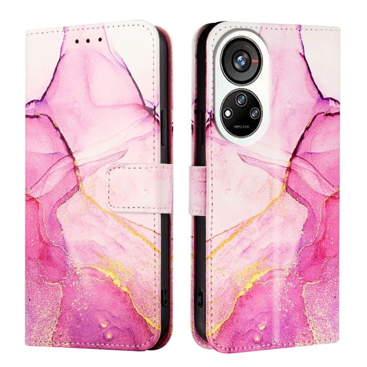 For ZTE Blade V40s PT003 Marble Pattern Flip Leather Phone Case