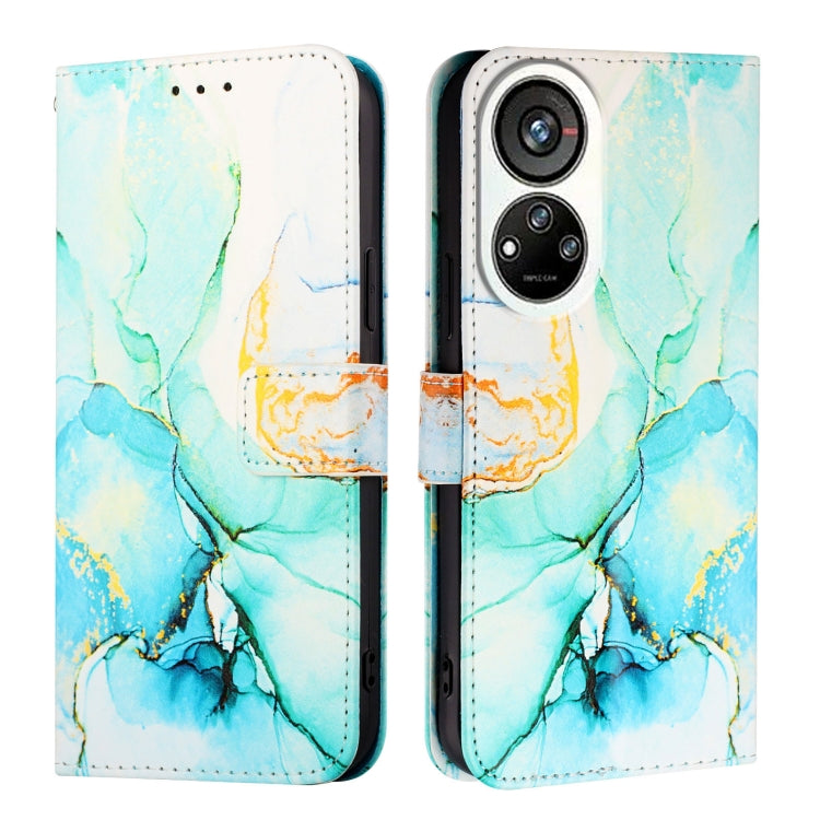 For ZTE Blade V40s PT003 Marble Pattern Flip Leather Phone Case