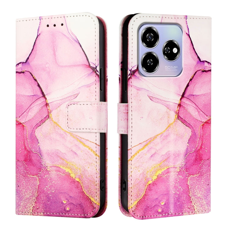 For ZTE Axon 60 / Blade V60 PT003 Marble Pattern Flip Leather Phone Case