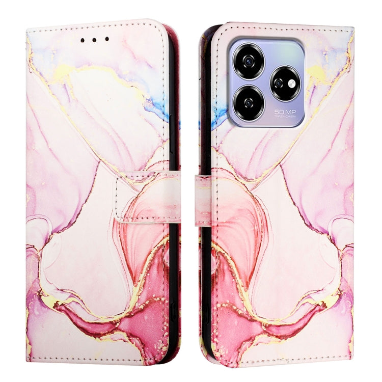 For ZTE Axon 60 / Blade V60 PT003 Marble Pattern Flip Leather Phone Case