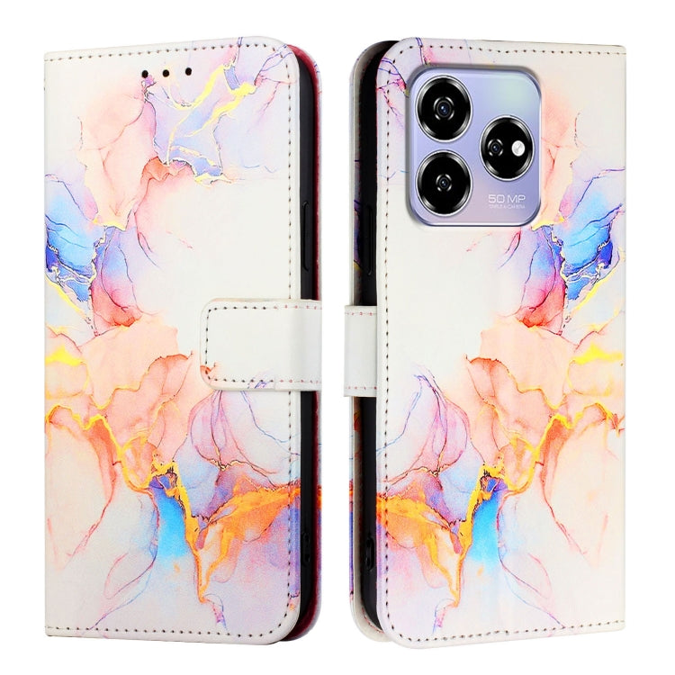 For ZTE Axon 60 / Blade V60 PT003 Marble Pattern Flip Leather Phone Case