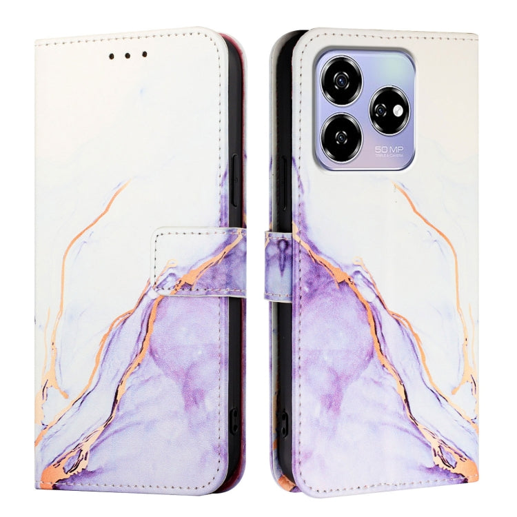For ZTE Axon 60 / Blade V60 PT003 Marble Pattern Flip Leather Phone Case