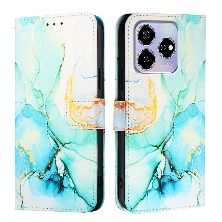 For ZTE Axon 60 / Blade V60 PT003 Marble Pattern Flip Leather Phone Case