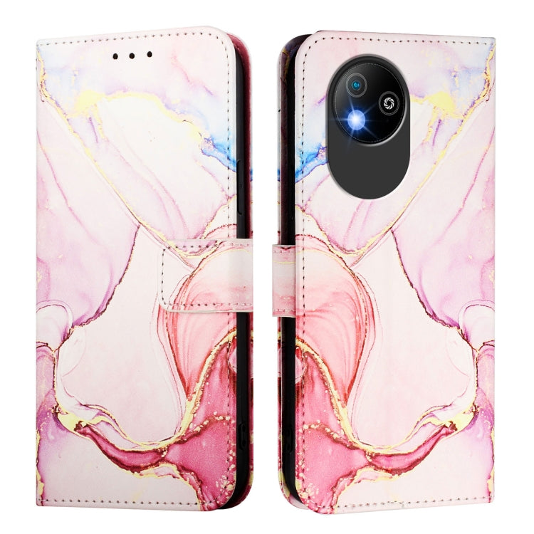 For ZTE Blade A35 Lite / A35 Core PT003 Marble Pattern Flip Leather Phone Case