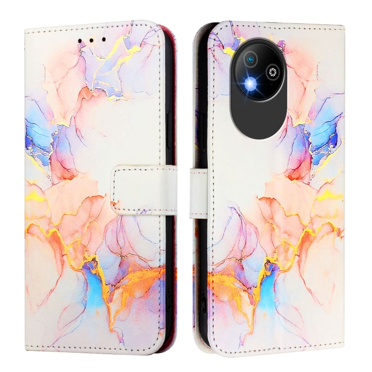 For ZTE Blade A35 Lite / A35 Core PT003 Marble Pattern Flip Leather Phone Case
