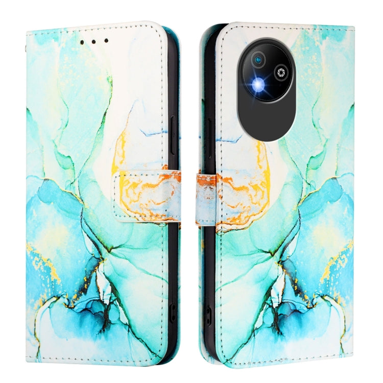 For ZTE Blade A35 Lite / A35 Core PT003 Marble Pattern Flip Leather Phone Case