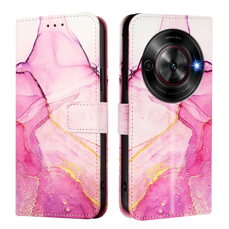 For ZTE Blade A75 5G / Nubia Focus PT003 Marble Pattern Flip Leather Phone Case