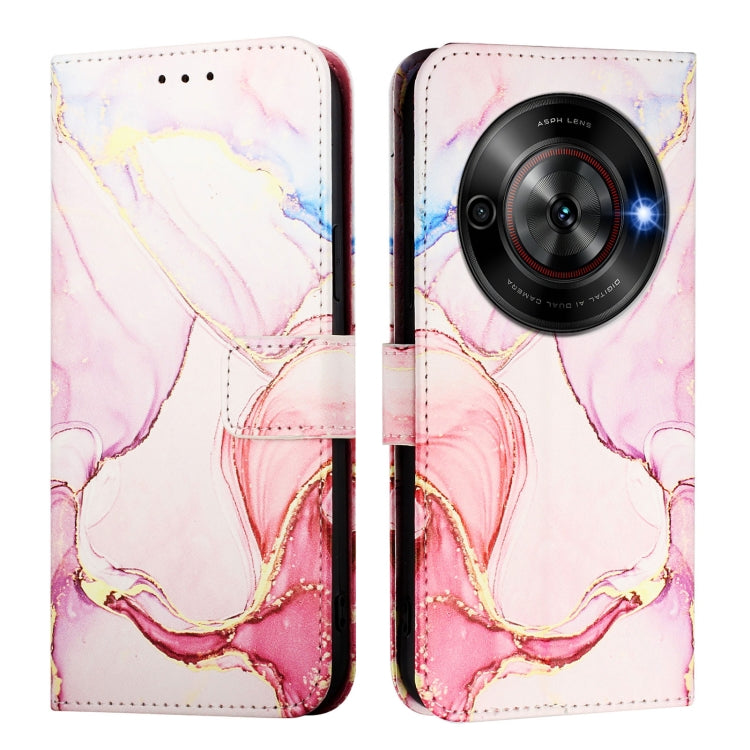 For ZTE Blade A75 5G / Nubia Focus PT003 Marble Pattern Flip Leather Phone Case