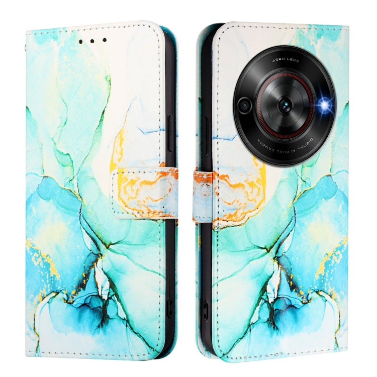 For ZTE Blade A75 5G / Nubia Focus PT003 Marble Pattern Flip Leather Phone Case