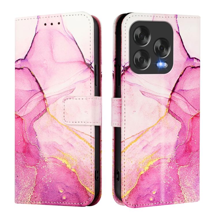 For ZTE Blade V70 Design PT003 Marble Pattern Flip Leather Phone Case