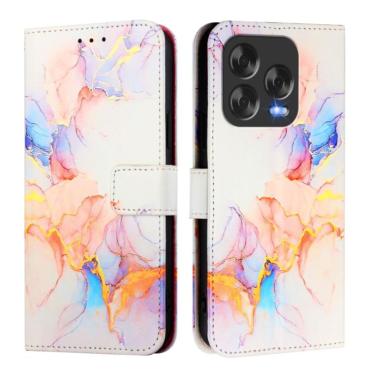 For ZTE Blade V70 Design PT003 Marble Pattern Flip Leather Phone Case