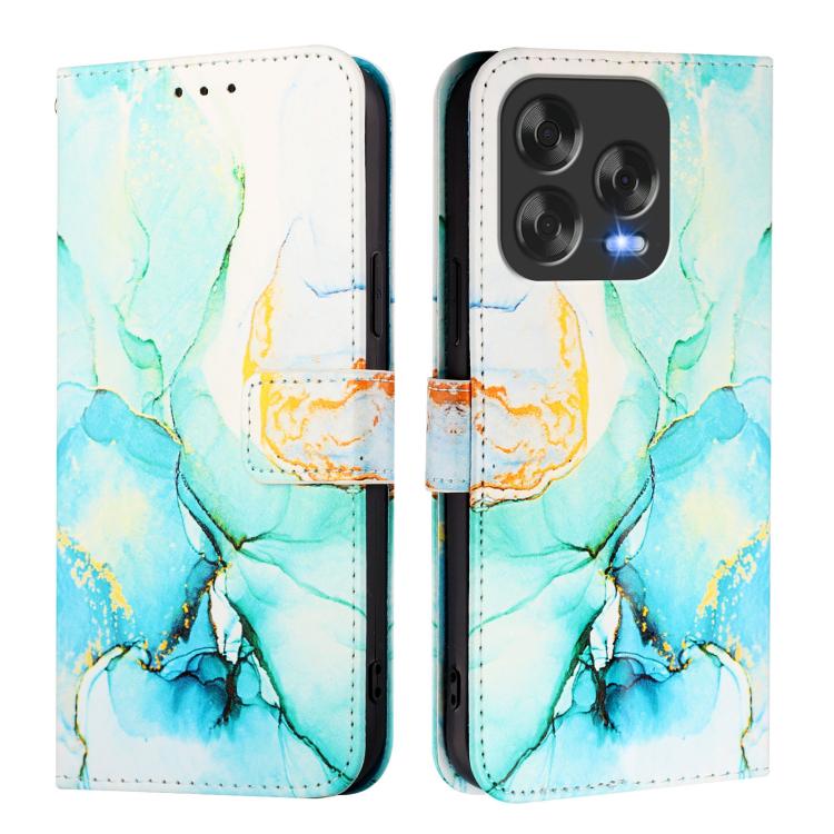 For ZTE Blade V70 Design PT003 Marble Pattern Flip Leather Phone Case