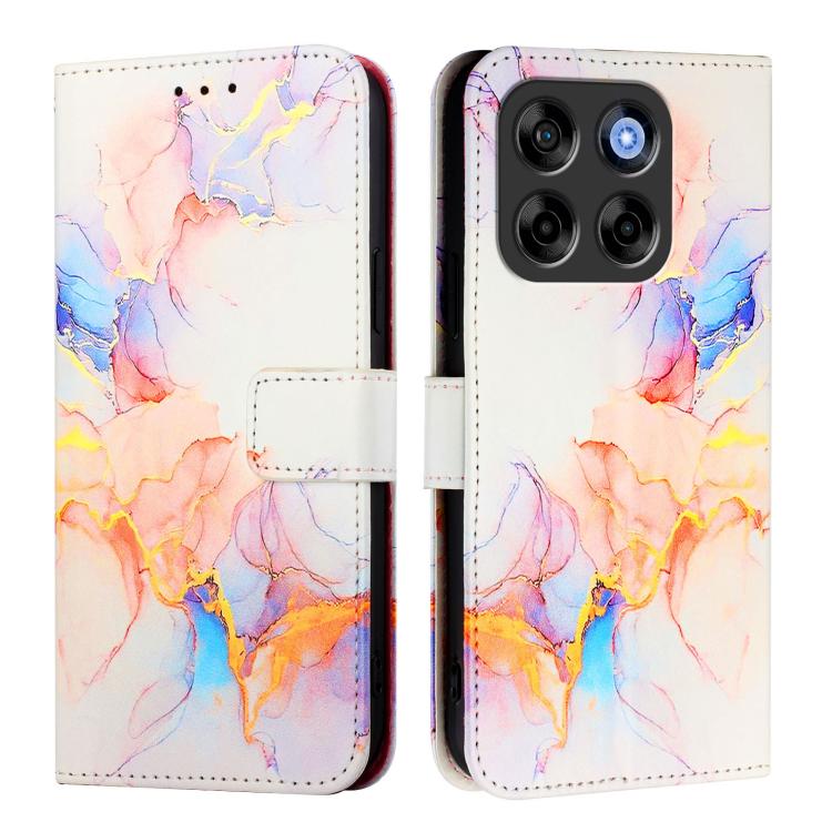 For ZTE Blade V70 Vita / nubia V70 Design PT003 Marble Pattern Flip Leather Phone Case