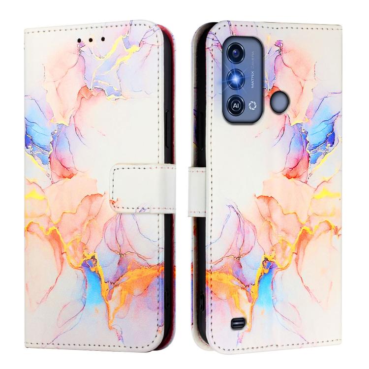 For ZTE Blade A53 Pro PT003 Marble Pattern Flip Leather Phone Case