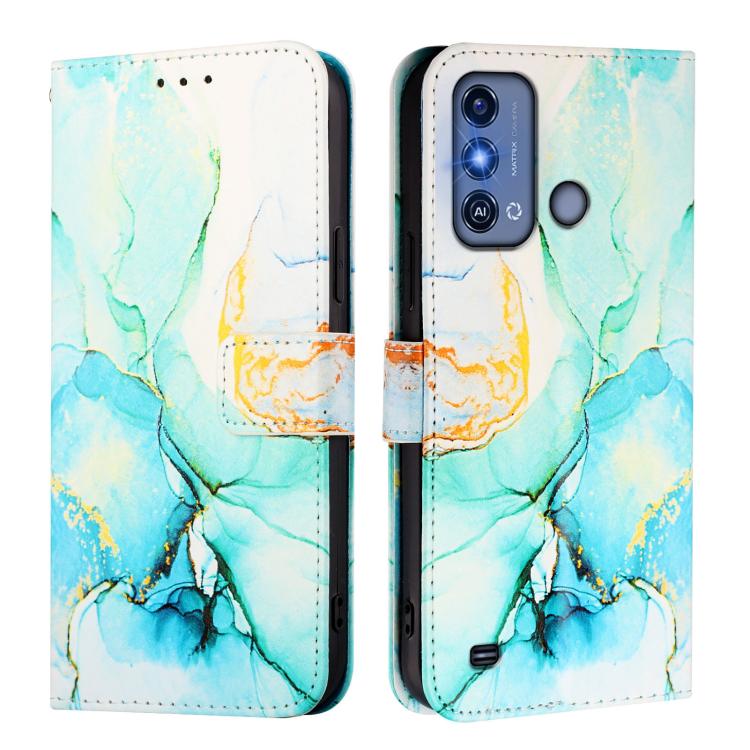 For ZTE Blade A53 Pro PT003 Marble Pattern Flip Leather Phone Case