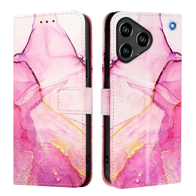 For ZTE Blade A76 4G PT003 Marble Pattern Flip Leather Phone Case