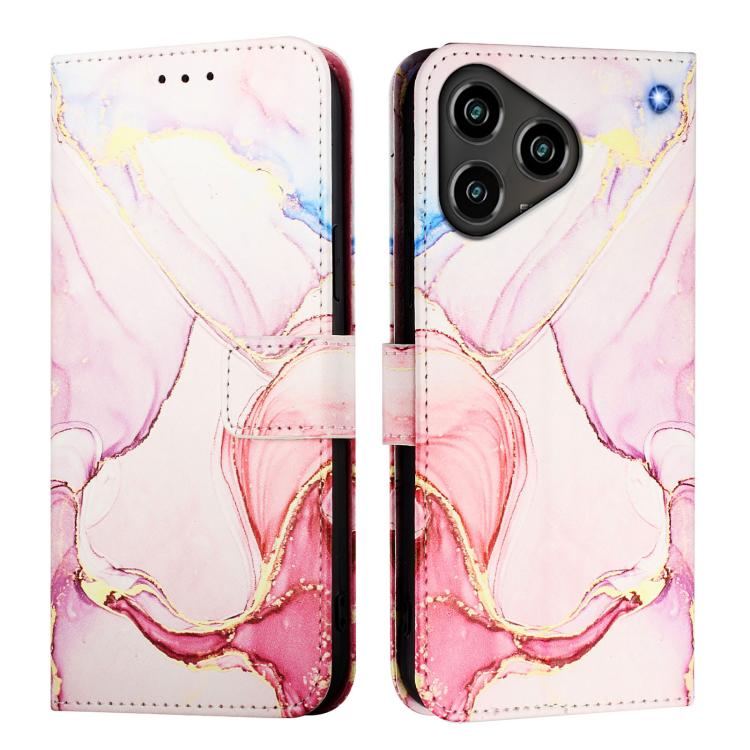 For ZTE Blade A76 4G PT003 Marble Pattern Flip Leather Phone Case