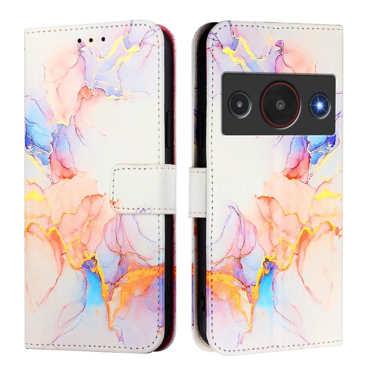 For ZTE Blade A75 Pro 5G / Telstra T-Elite 5G PT003 Marble Pattern Flip Leather Phone Case