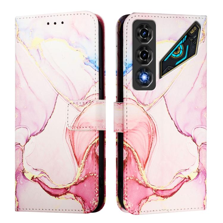 For ZTE nubia Neo 5 5G PT003 Marble Pattern Flip Leather Phone Case