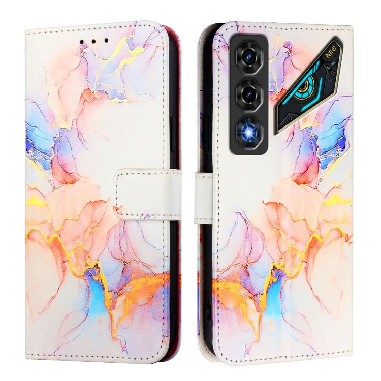 For ZTE nubia Neo 5 5G PT003 Marble Pattern Flip Leather Phone Case