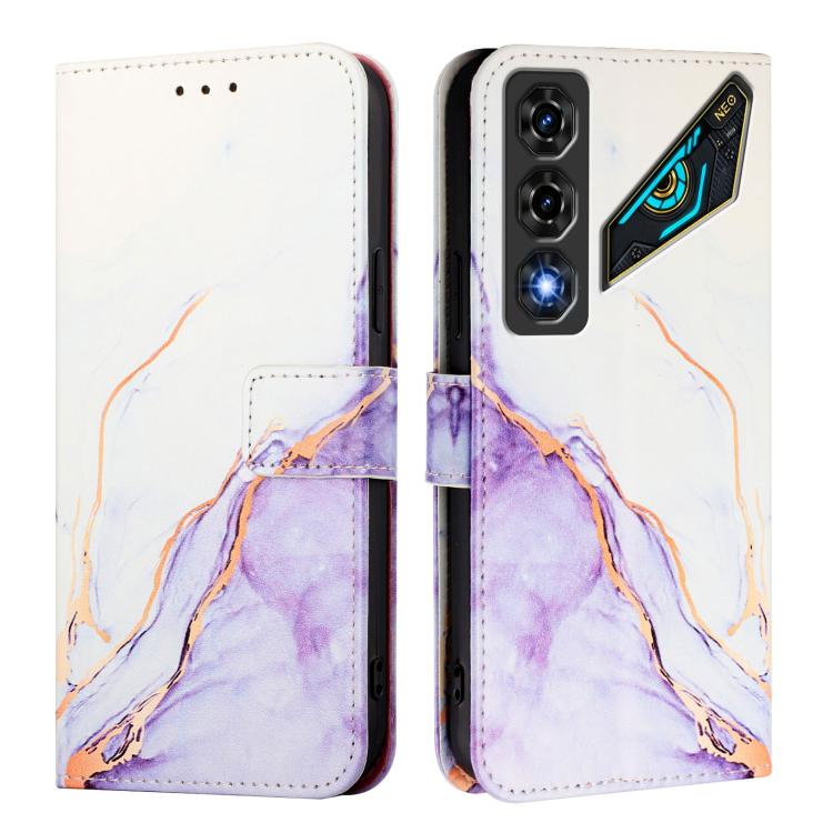 For ZTE nubia Neo 5 5G PT003 Marble Pattern Flip Leather Phone Case