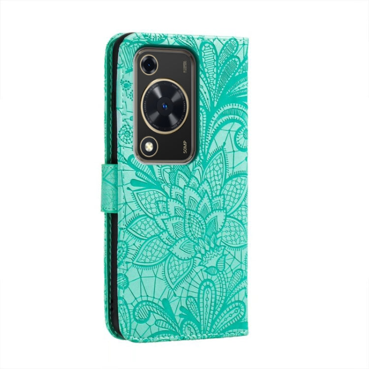 For Huawei Enjoy 70 Lace Flower Embossing Flip Leather Phone Case