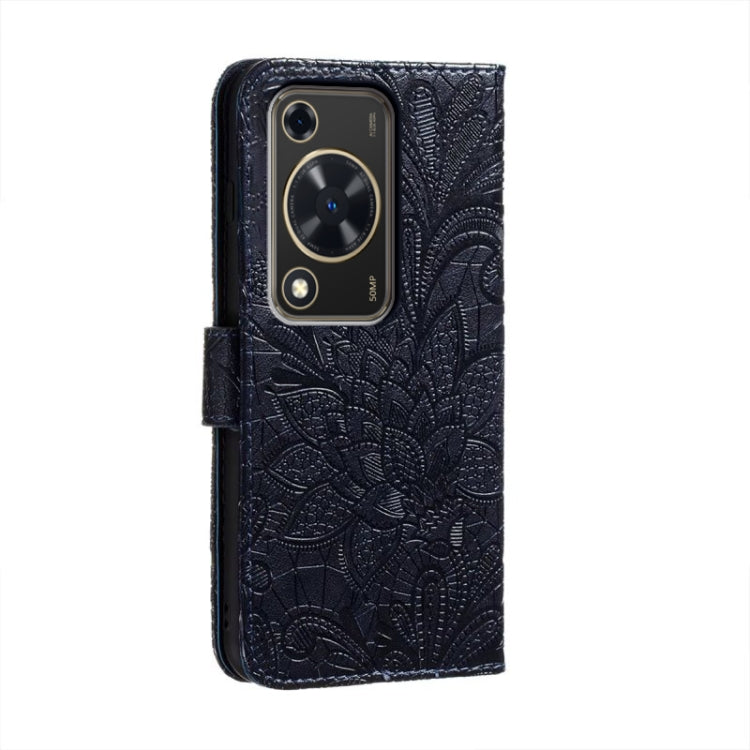 For Huawei Enjoy 70 Lace Flower Embossing Flip Leather Phone Case