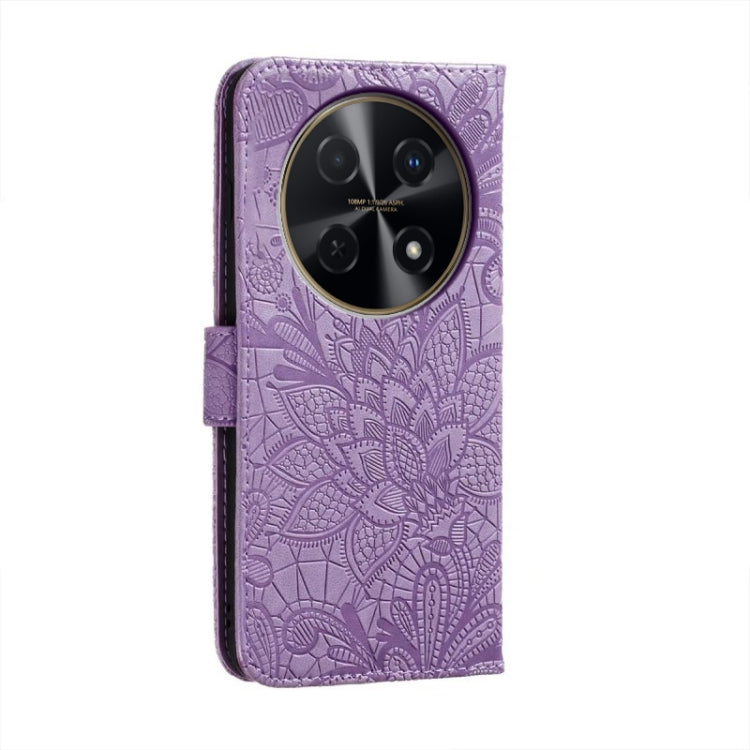 For Huawei Enjoy 70 Pro Lace Flower Embossing Flip Leather Phone Case