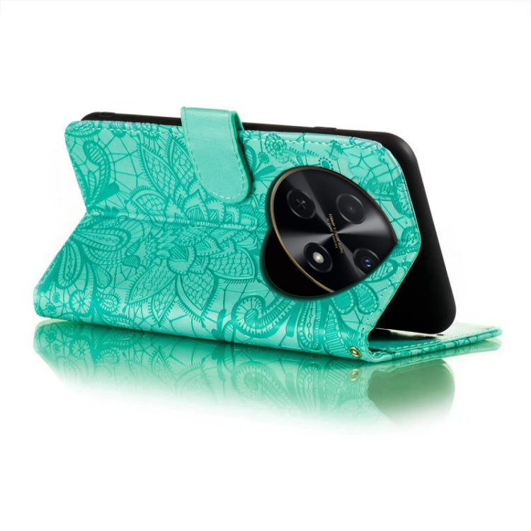 For Huawei Enjoy 70 Pro Lace Flower Embossing Flip Leather Phone Case