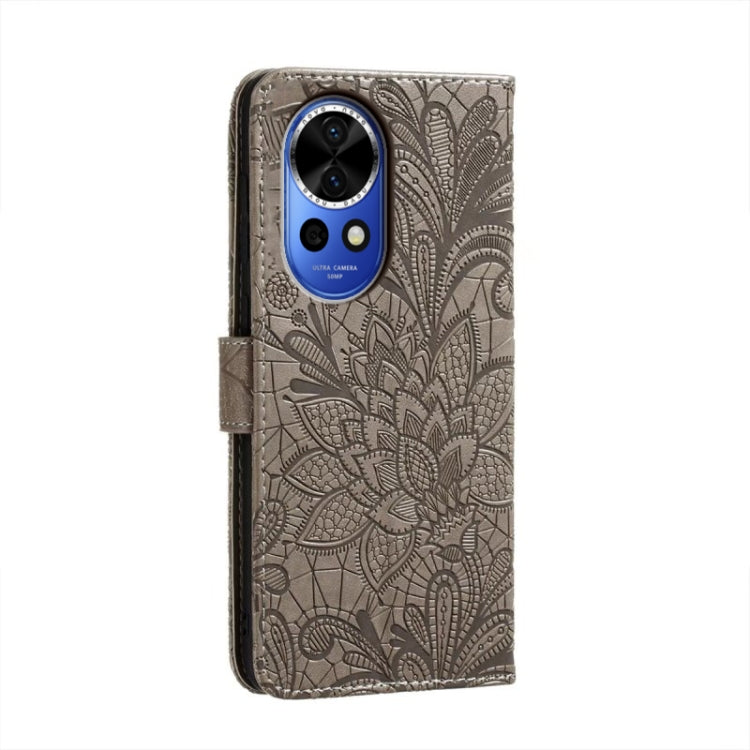 For Huawei Nova 12 Lace Flower Embossing Flip Leather Phone Case