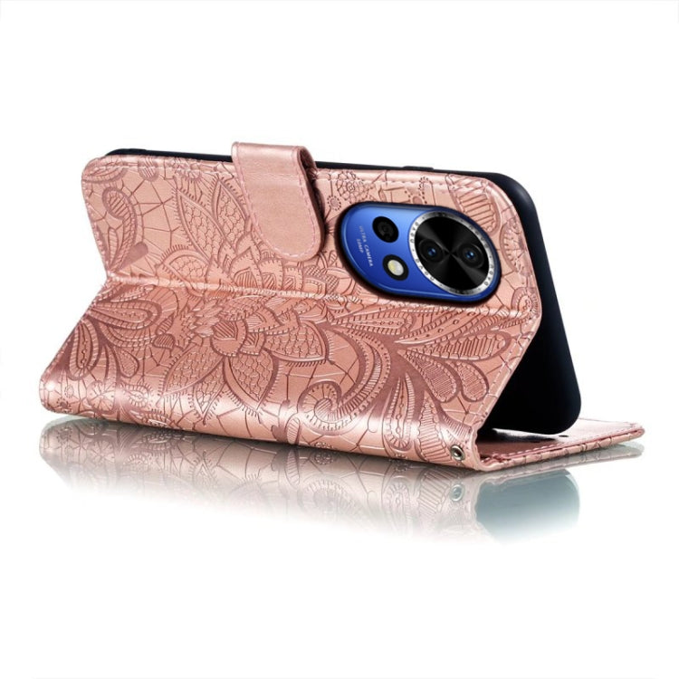 For Huawei Nova 12 Lace Flower Embossing Flip Leather Phone Case