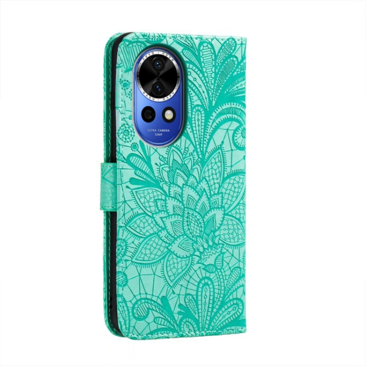For Huawei Nova 12 Lace Flower Embossing Flip Leather Phone Case