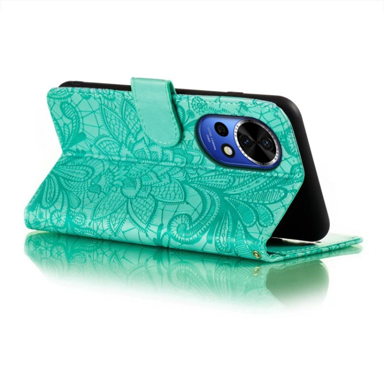 For Huawei Nova 12 Lace Flower Embossing Flip Leather Phone Case
