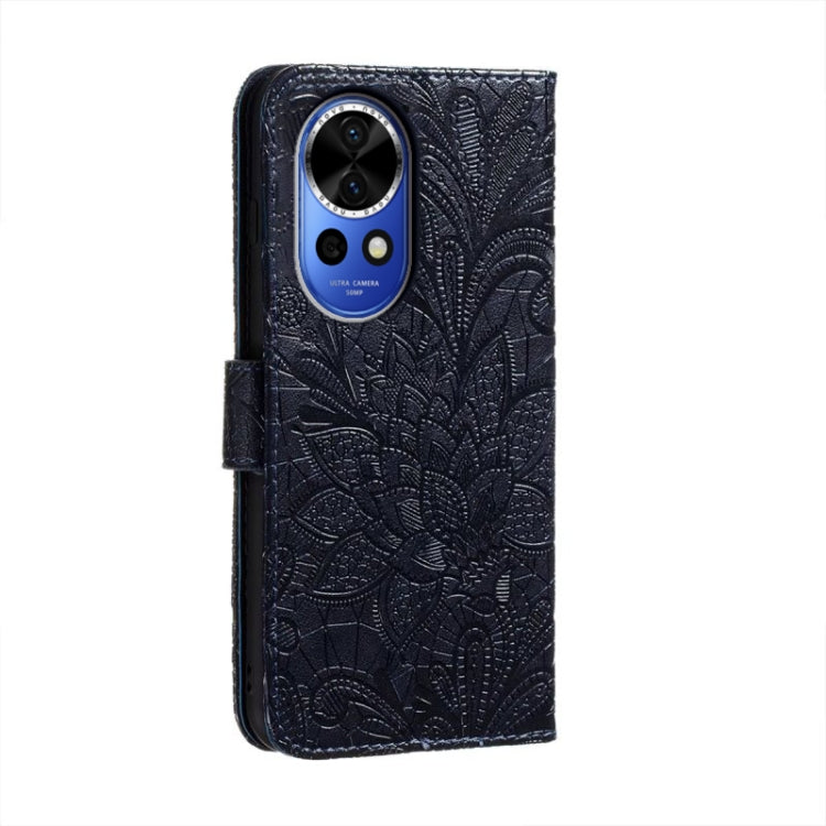 For Huawei Nova 12 Lace Flower Embossing Flip Leather Phone Case