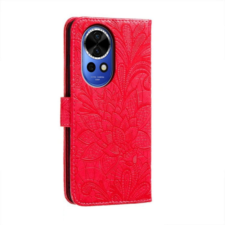For Huawei Nova 12 Lace Flower Embossing Flip Leather Phone Case
