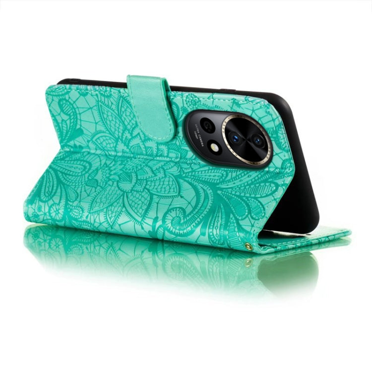 For Huawei Nova 12 Pro Lace Flower Embossing Flip Leather Phone Case