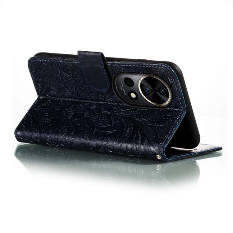 For Huawei Nova 12 Pro Lace Flower Embossing Flip Leather Phone Case